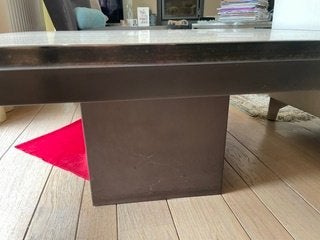 salontafel natuursteen, Ophalen, Vierkant, Zo goed als nieuw, Metaal