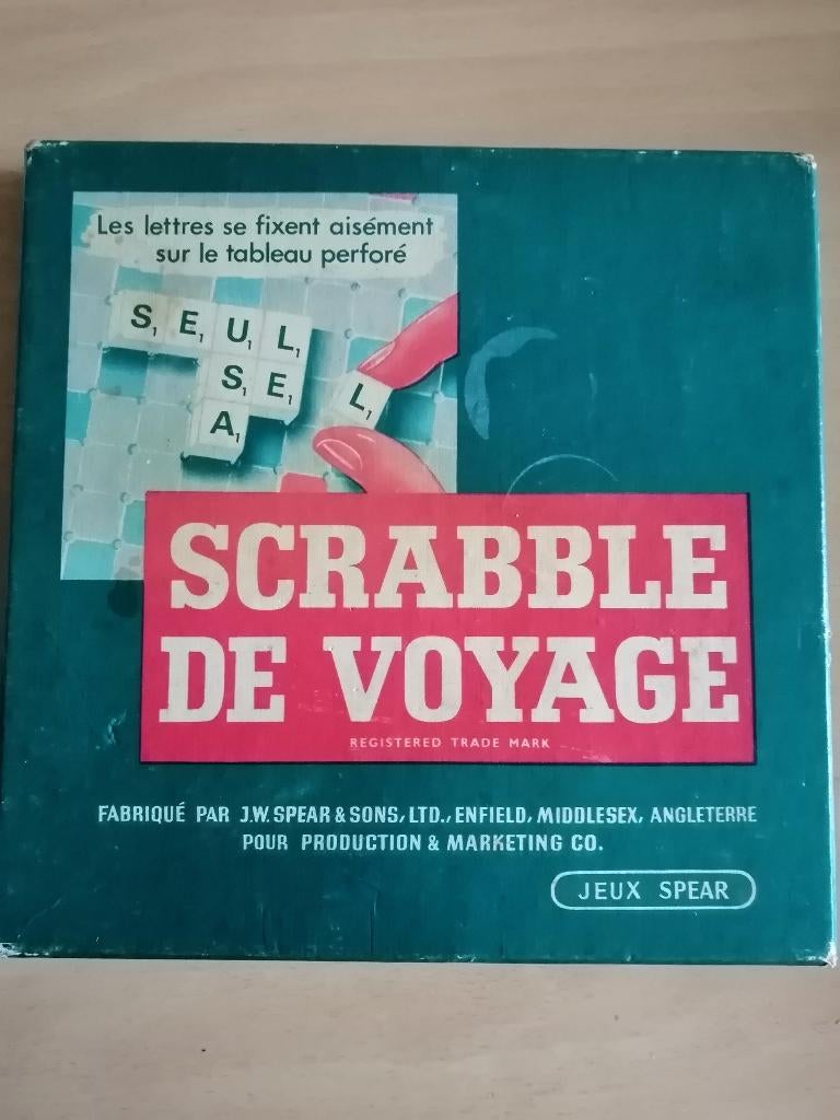 Vintage Scrabble de voyage - Jeu Spear 1973, Enlèvement ou Envoi