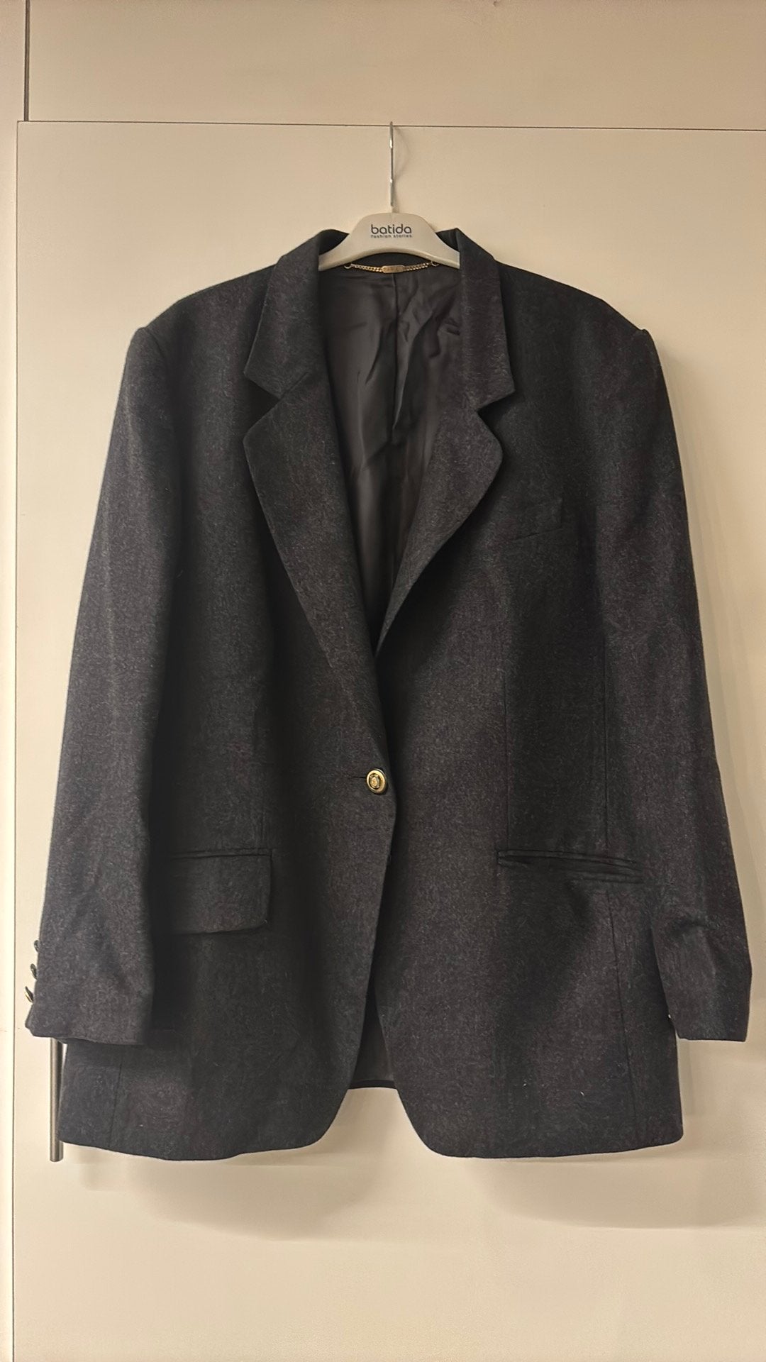 Mantelpak jas maat 46, rok maat 50, Kleding | Heren, Ophalen of Verzenden, Zo goed als nieuw, Maat 46 (S) of kleiner, Grijs