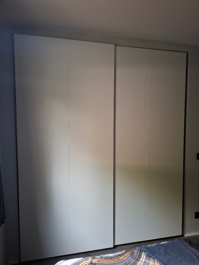 Kleerkast wit met schuifdeuren, Enlèvement, 200 cm ou plus, Avec tiroir(s)
