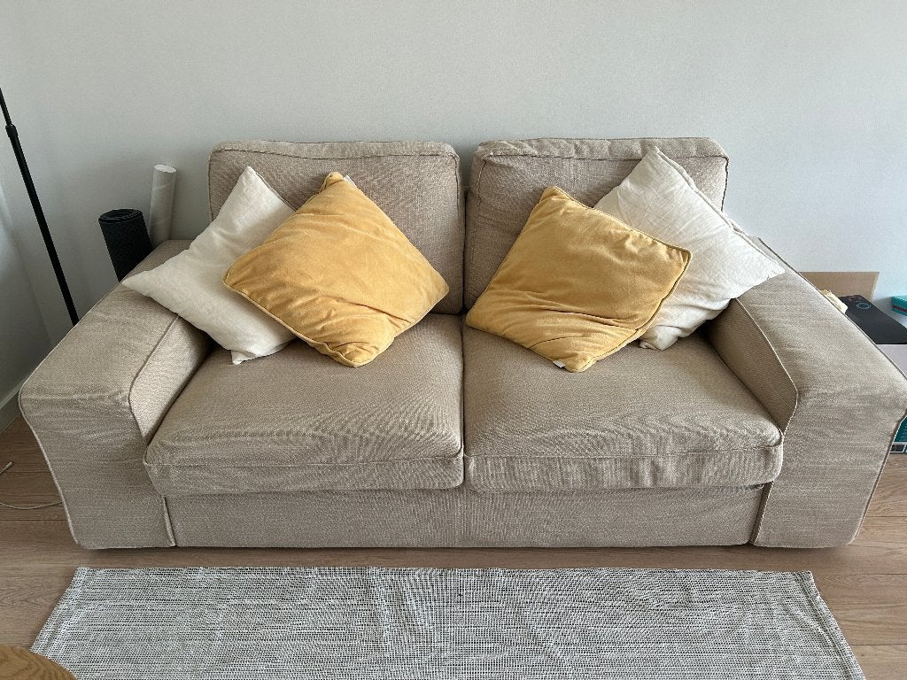 2 SEAT SOFA IKEA KIVIK + 4 CUSHIONS, 75 à 100 cm, 150 à 200 cm, Enlèvement, Utilisé