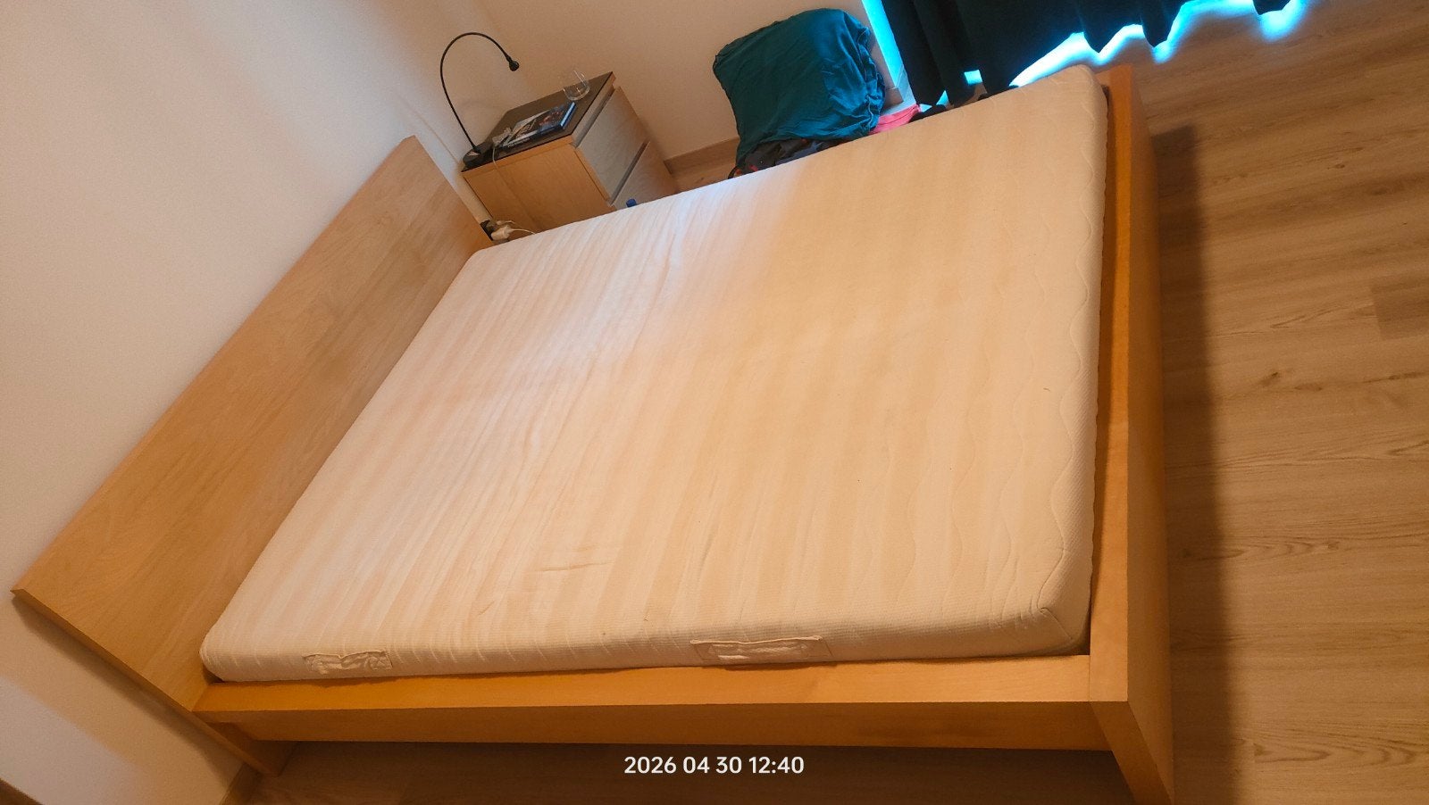IKEA bed frame met 160x200 Sultan matras, Comme neuf, Enlèvement, IKEA, 200 cm