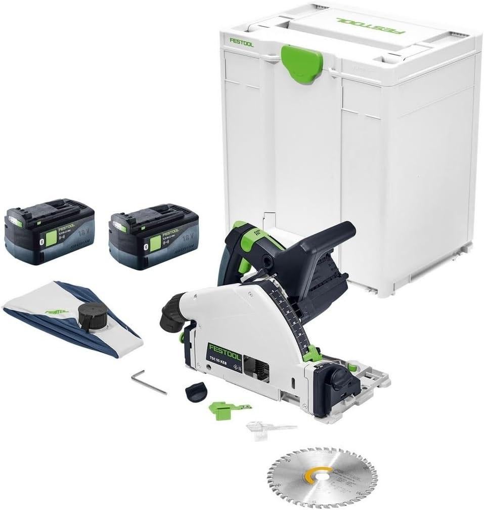 Festool TSC55 met kist en batterijen, Ophalen, Gebruikt