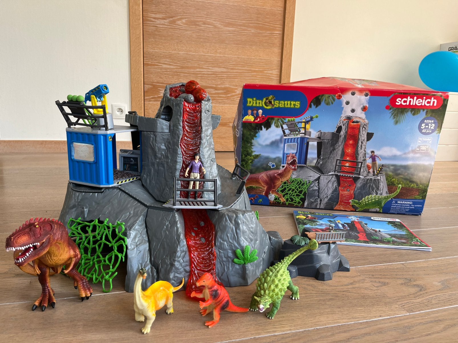 Grote vulkaanexpeditie (42564) Schleich - met dino’s, Wild life, Complete set, Overige typen, Ophalen of Verzenden