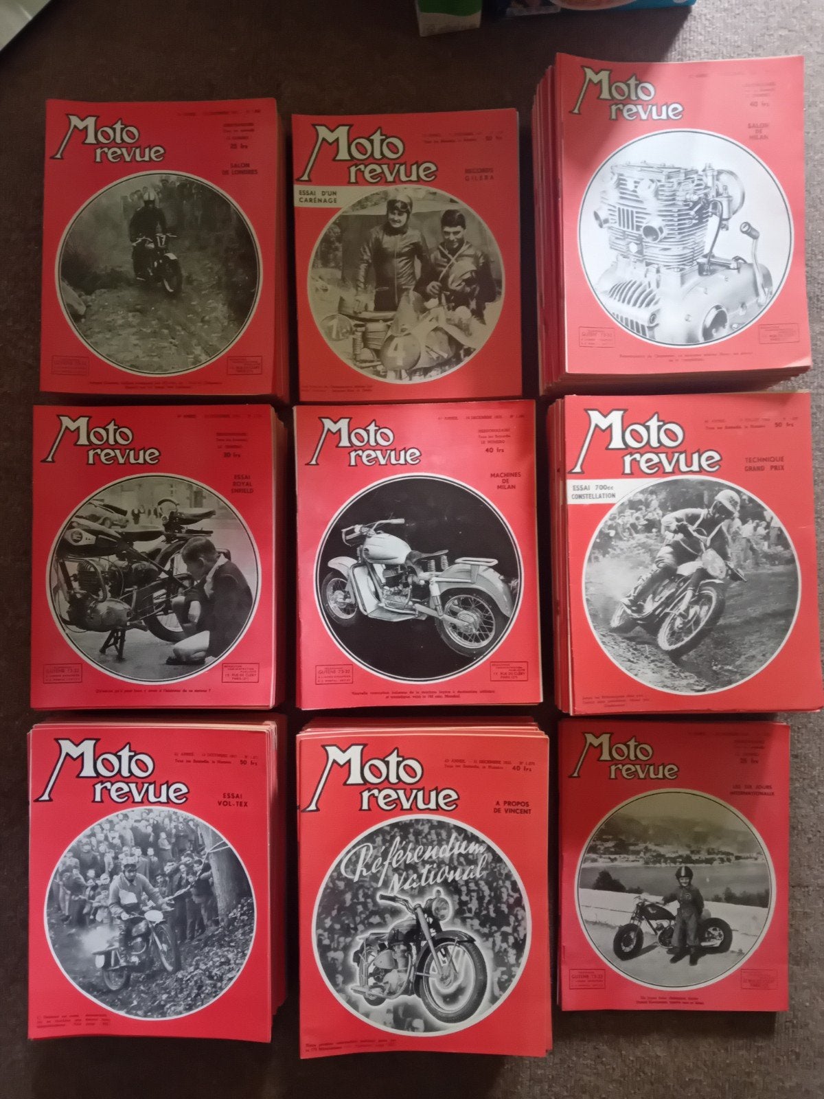 lot moto revue magazines 335 stuks, Livres, Motos, Enlèvement ou Envoi