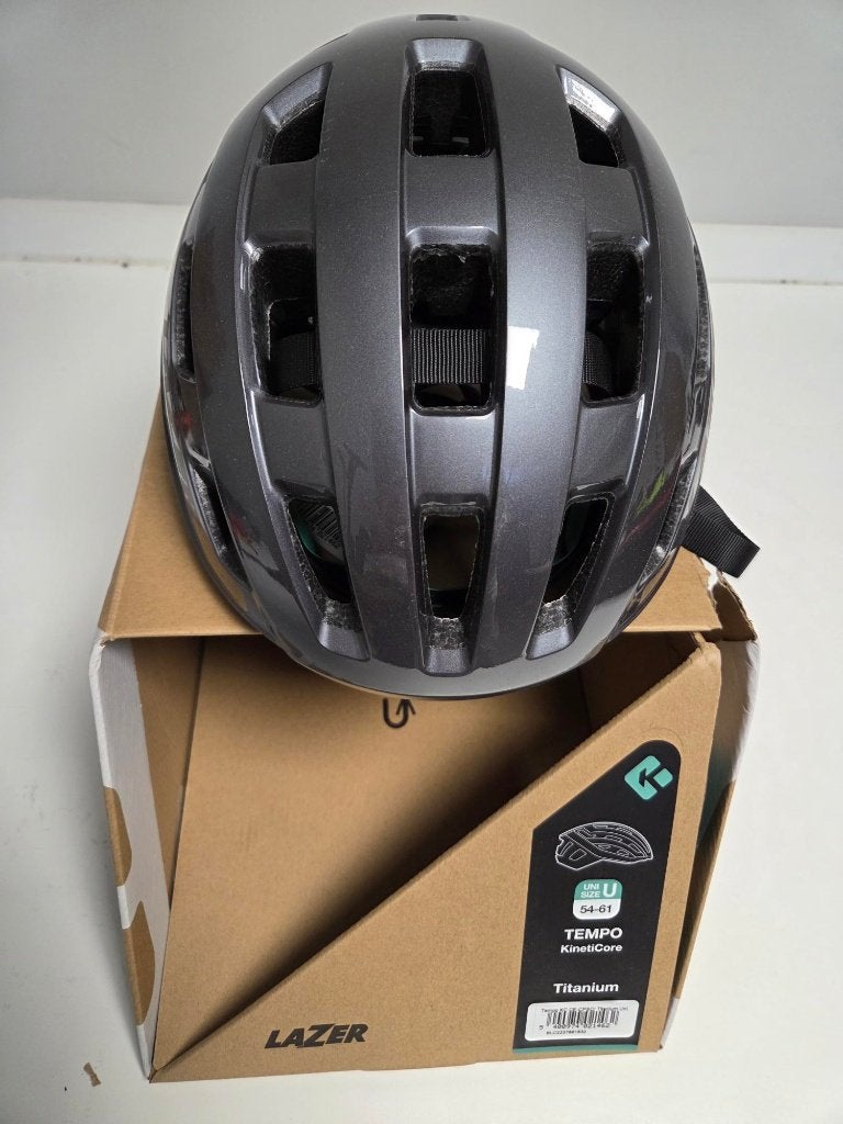 Lazer Helm Tempo KineticoreTitanium (54-61cm), Fietsen en Brommers, Lazer, Lazer Sport, Oude Baan 3b, 2800 Mechelen, België, Heer