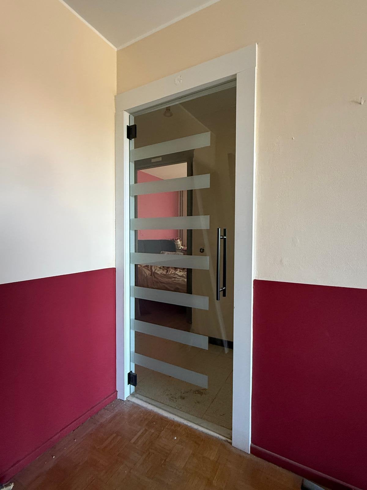 Glazen binnendeur deur, Doe-het-zelf en Bouw, Ophalen, 80 tot 100 cm, Binnendeur, 200 tot 215 cm