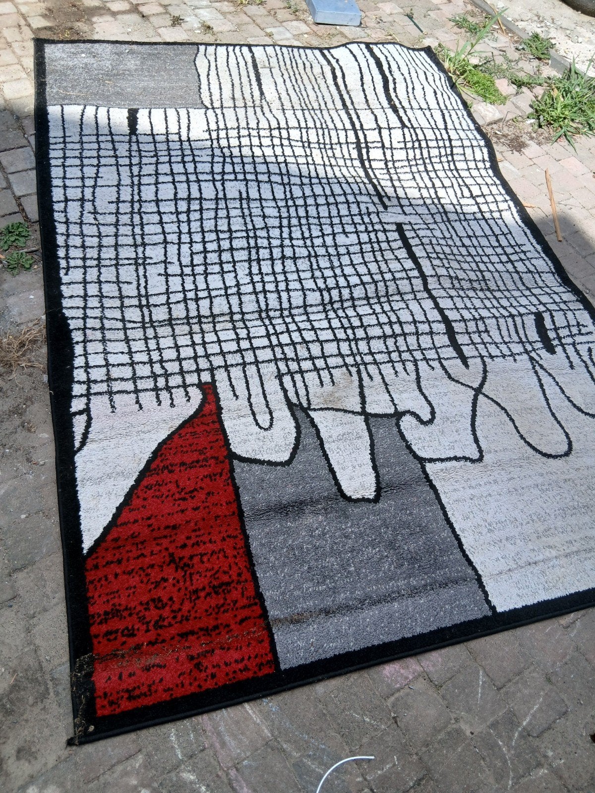 Prachtig modern tapijt met abstract design (158 x 223 cm) –, Huis en Inrichting, Stoffering | Tapijten en Vloerkleden, Ophalen