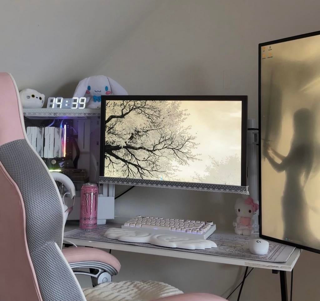Volledige witte/roze setup, alles inbegrepen!, Enlèvement