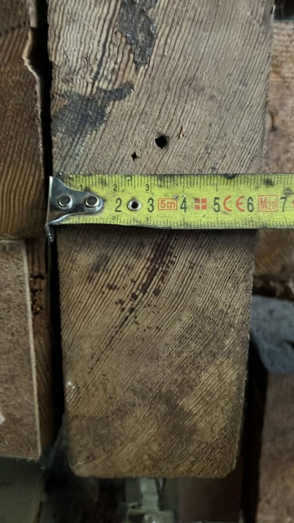 houten balken, 50 mm ou plus, 300 cm ou plus, Enlèvement, Utilisé