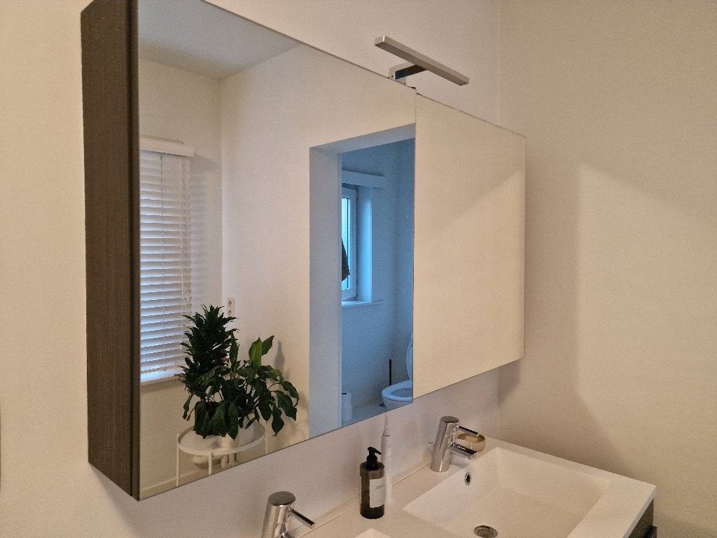Badkamer Spiegelkast, Ophalen, Spiegelkast, 100 tot 150 cm, Zo goed als nieuw