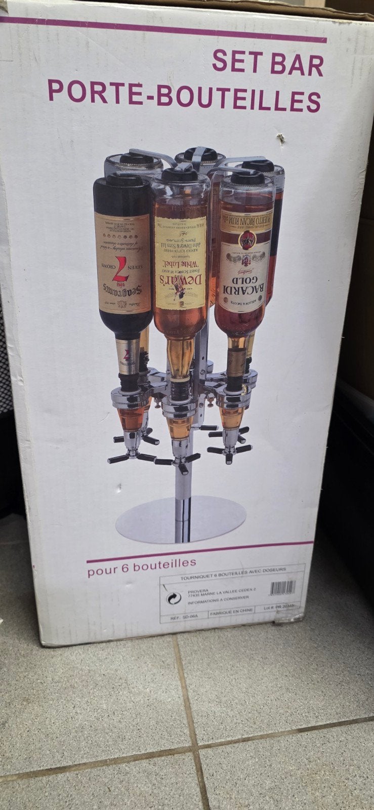 Set bar porte bouteilles doseurs