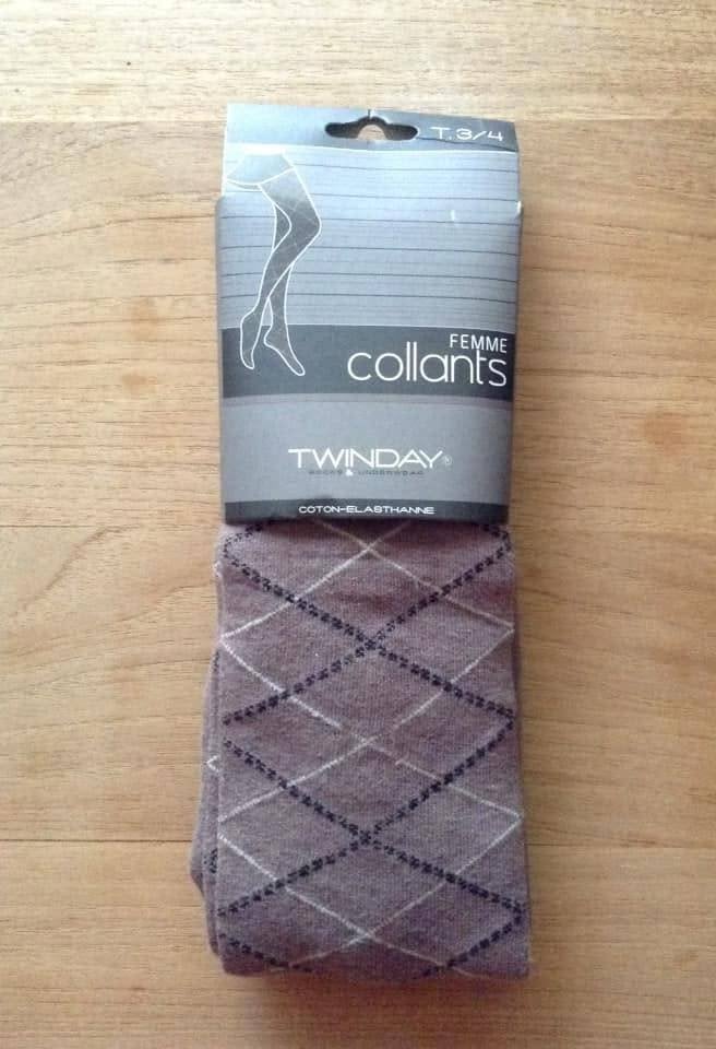 Collants chauds opaque marron pour femmes TWINDAY t.3/4, Neuf, Taille 48/52 (XL), Enlèvement ou Envoi, Brun