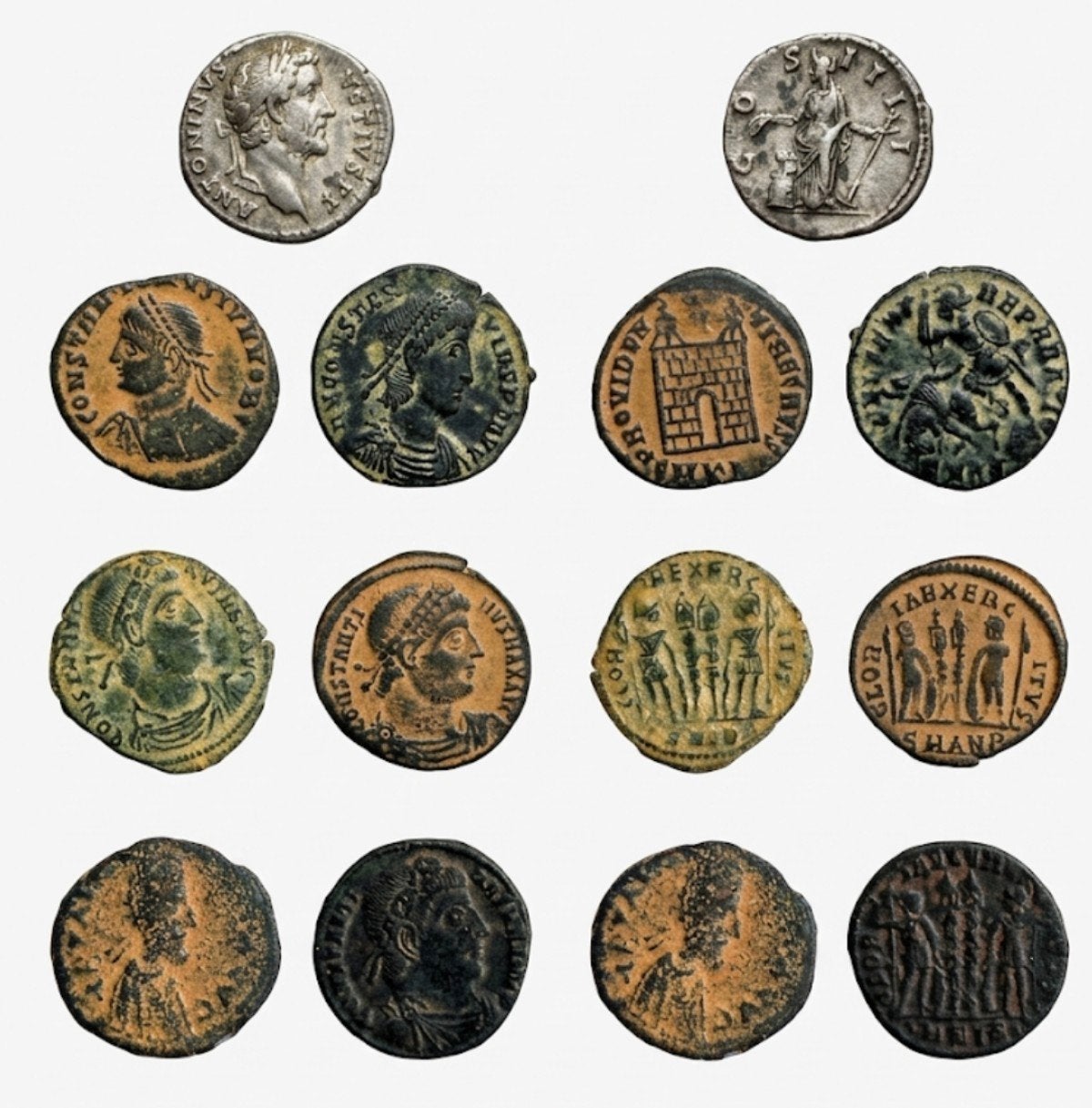 Lot exceptionnel de 9 monnaies romaines antiques (Argent & B, Timbres & Monnaies, Enlèvement ou Envoi, Belgique, Argent