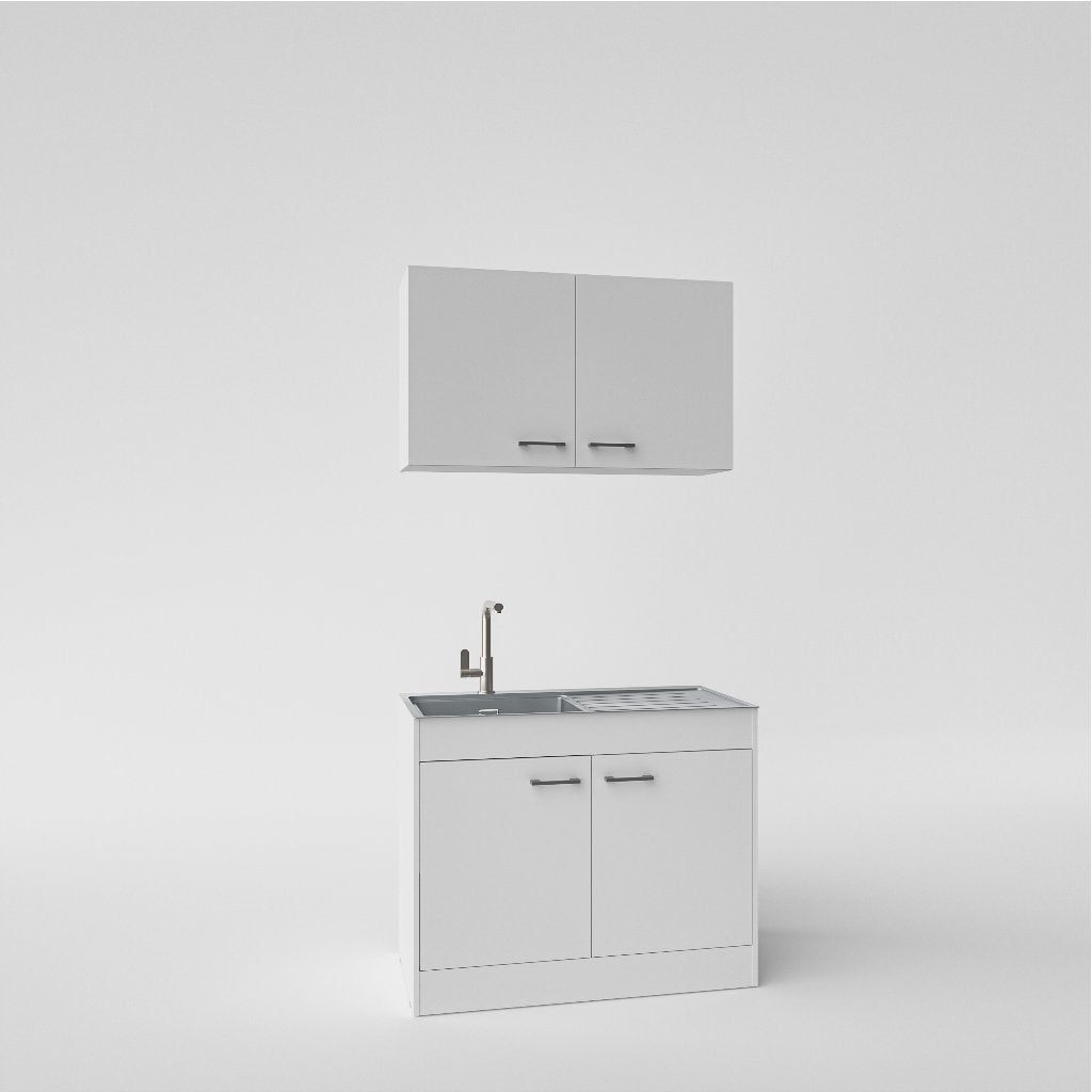 cuisine neuve de 1 mètre meilleure offre avec évier, Neuf, Acier ou Inox, Enlèvement ou Envoi, Brillant ou Laqué