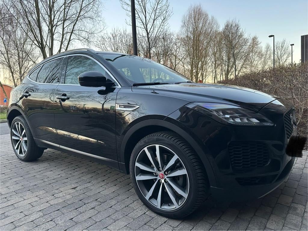 Jaquar E-Pace 2.0 Diesel, (bj 2019, automaat) apk tot 2028!, Auto's, Jaguar, Automaat, Lederen bekleding, Zwart, Leder