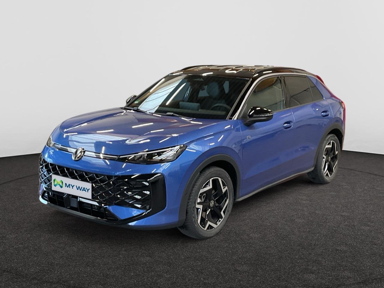 Volkswagen T-Roc 1.5 eTSI 150 PK DSG R-Line Black Pack Fabri, Auto's, Automaat, Blauw, 130 g/km, SUV of Terreinwagen