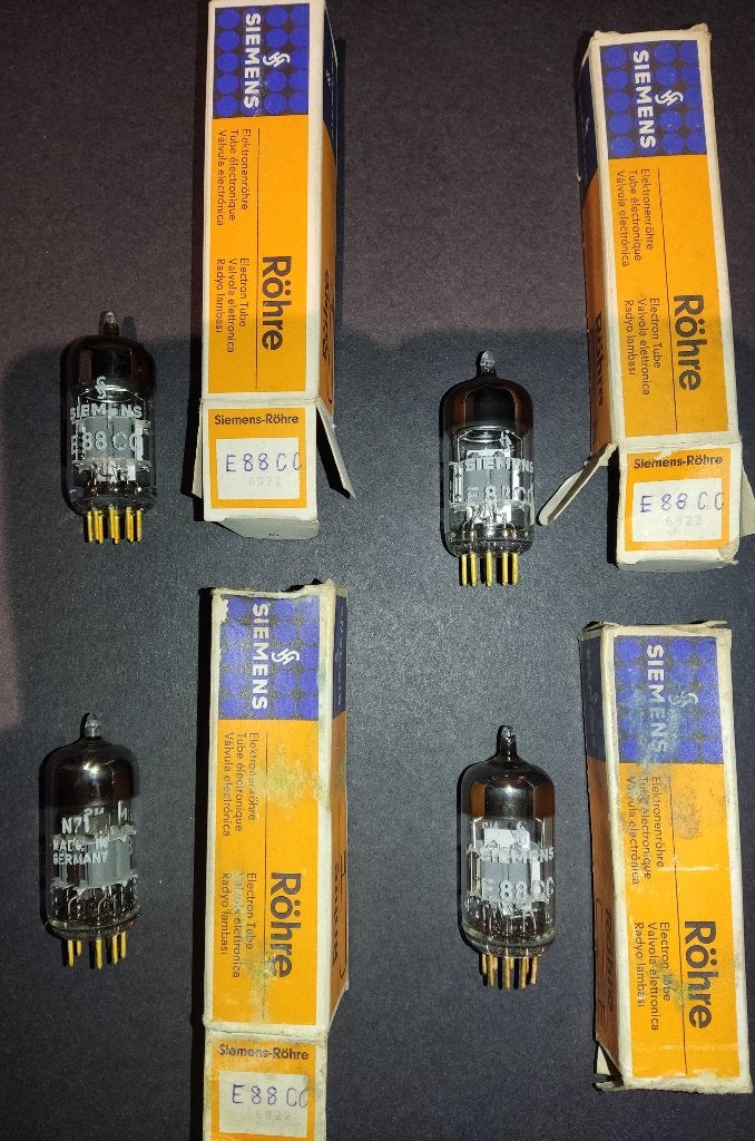 4 Tubes Siemens E88CC / 6922 N71 - Contacts Dorés, Ophalen of Verzenden, Zo goed als nieuw
