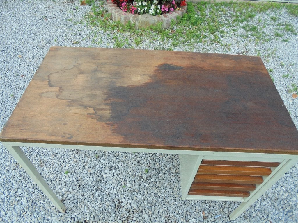 ancien petit bureau en fer d atelier ou autre 5 tiroirs, Atelier, Enlèvement, Utilisé, Bureau