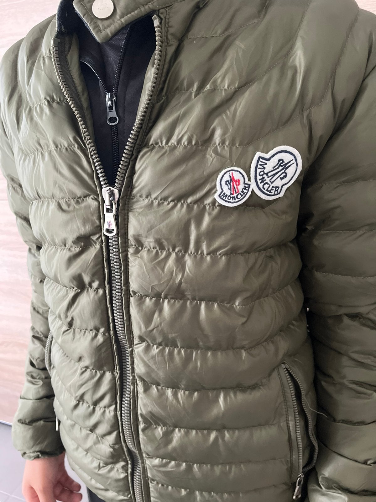 Moncler Groen Lichtgewicht Puffer Jacket, Kleding | Heren, Jassen | Winter, Zo goed als nieuw, Groen, Ophalen