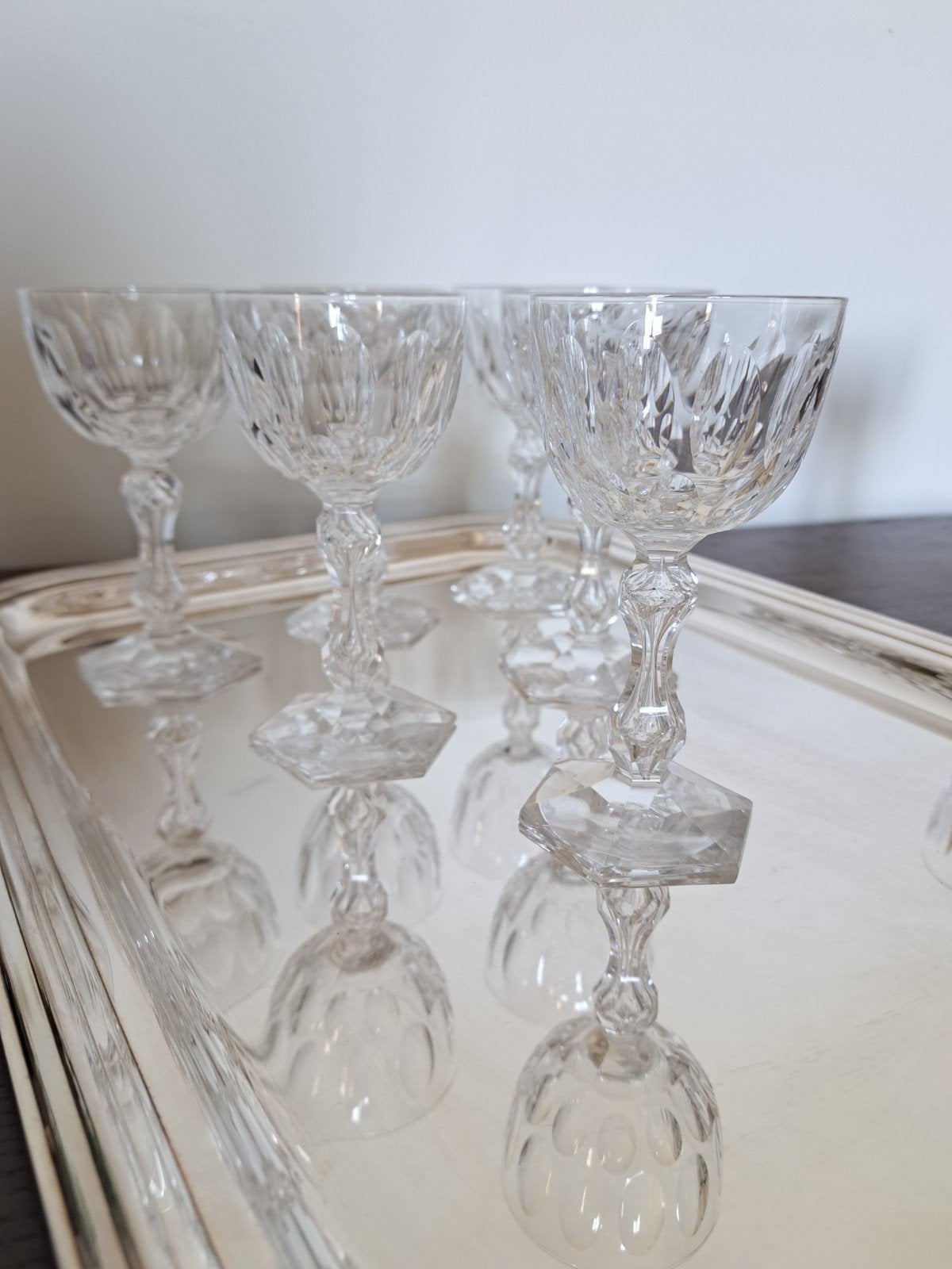6 Prince of Wales Val Saint Lambert Port-glazen 12 cm, Ophalen of Verzenden