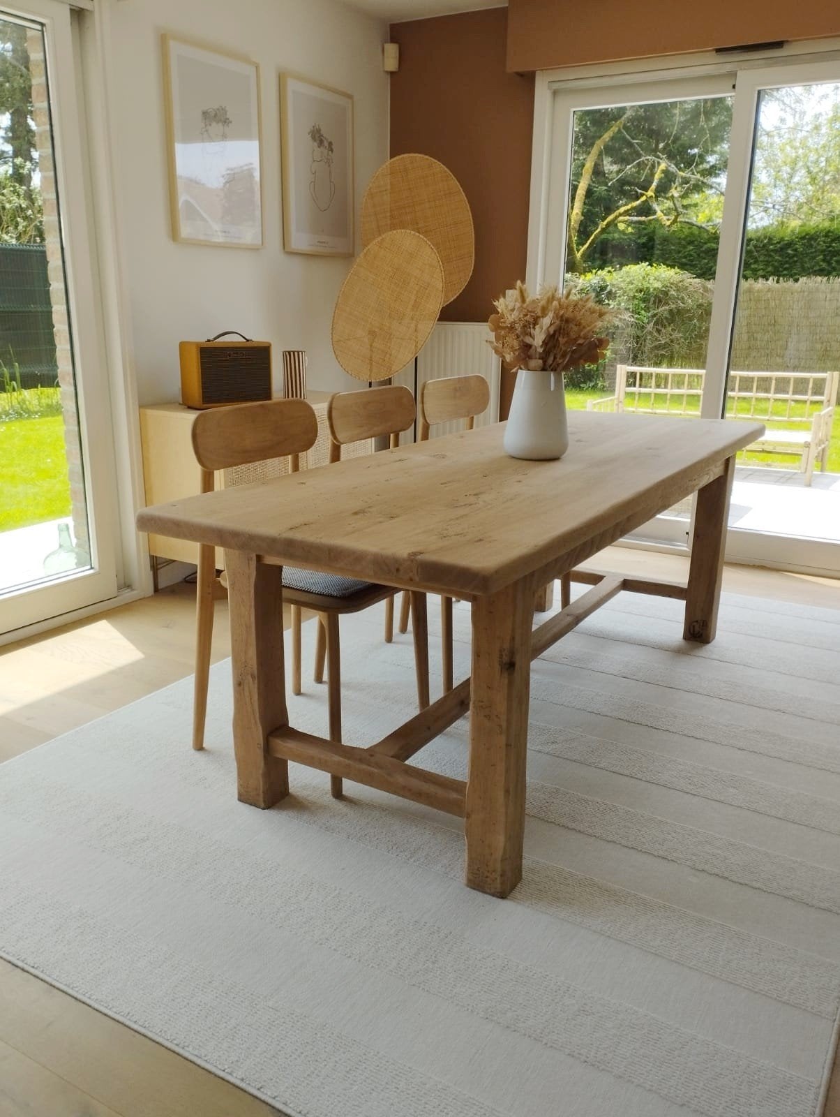 Grande table de ferme chêne massif, Maison & Meubles, Tables | Tables à manger, Chêne, Enlèvement