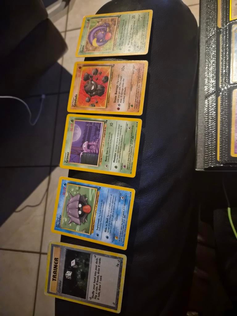 5 fossil kaarten, Enlèvement ou Envoi, Utilisé, Cartes en vrac, Foil