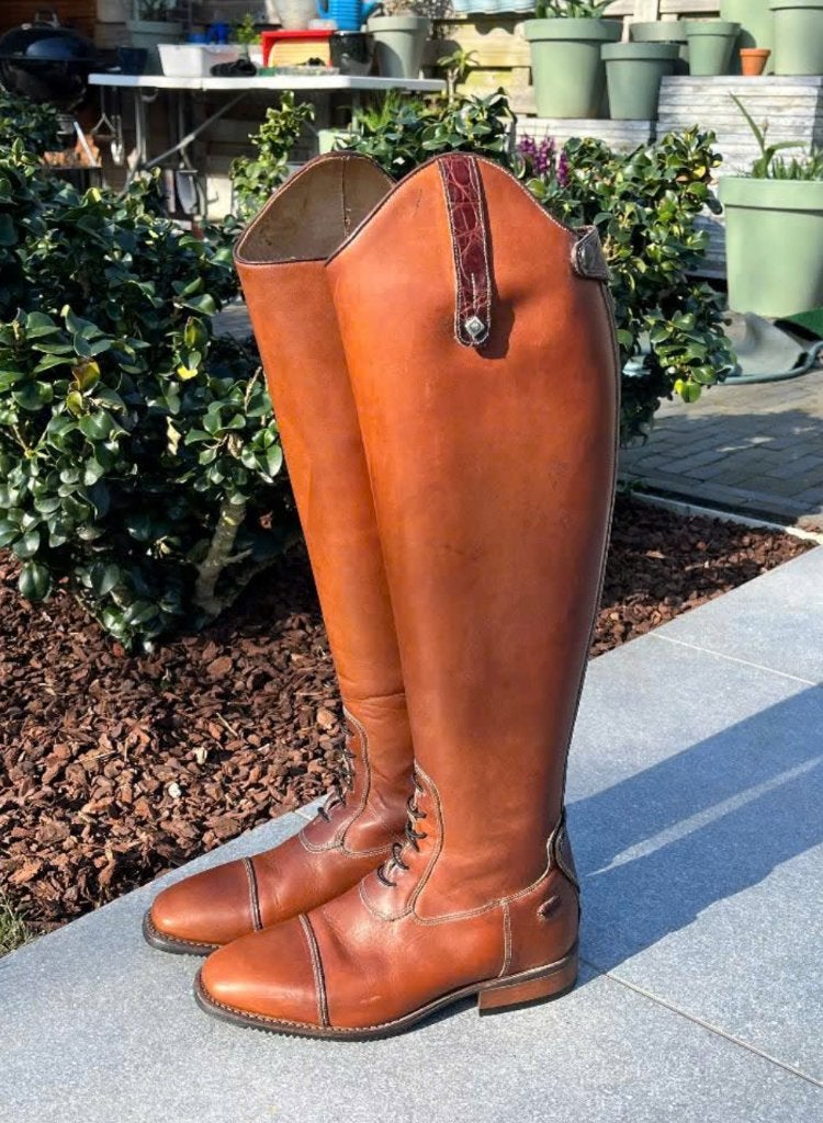 ZGAN DeNiro rijlaarzen Ottaviano cognac, Dieren en Toebehoren, Paardrijkleding, Overige merken, Ophalen of Verzenden, Zo goed als nieuw