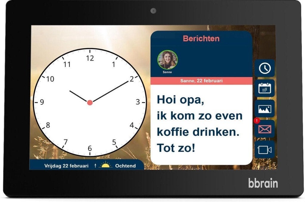 BBrain - dementieklok - Family met Beeldbellen, Ophalen, Zo goed als nieuw, Digitaal