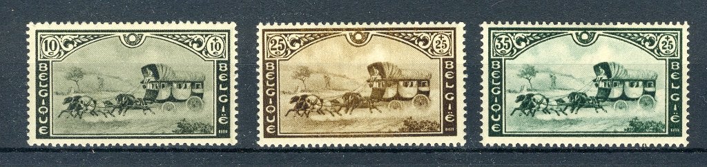 (B) 407/409 MH 1935 - Postkoets uit het postmuseum., Verzenden, Postfris, Spoor van plakker