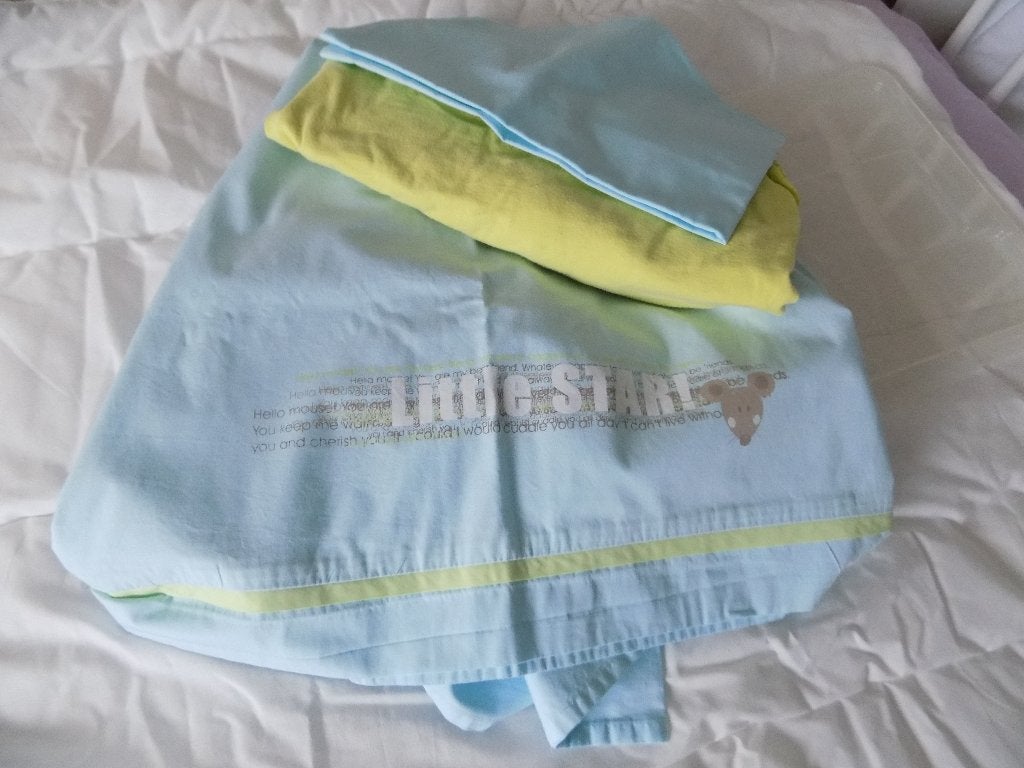 3x dons overtrek babybedje 5€ stuk, Ophalen, Gebruikt, Eenpersoons, Meerkleurig