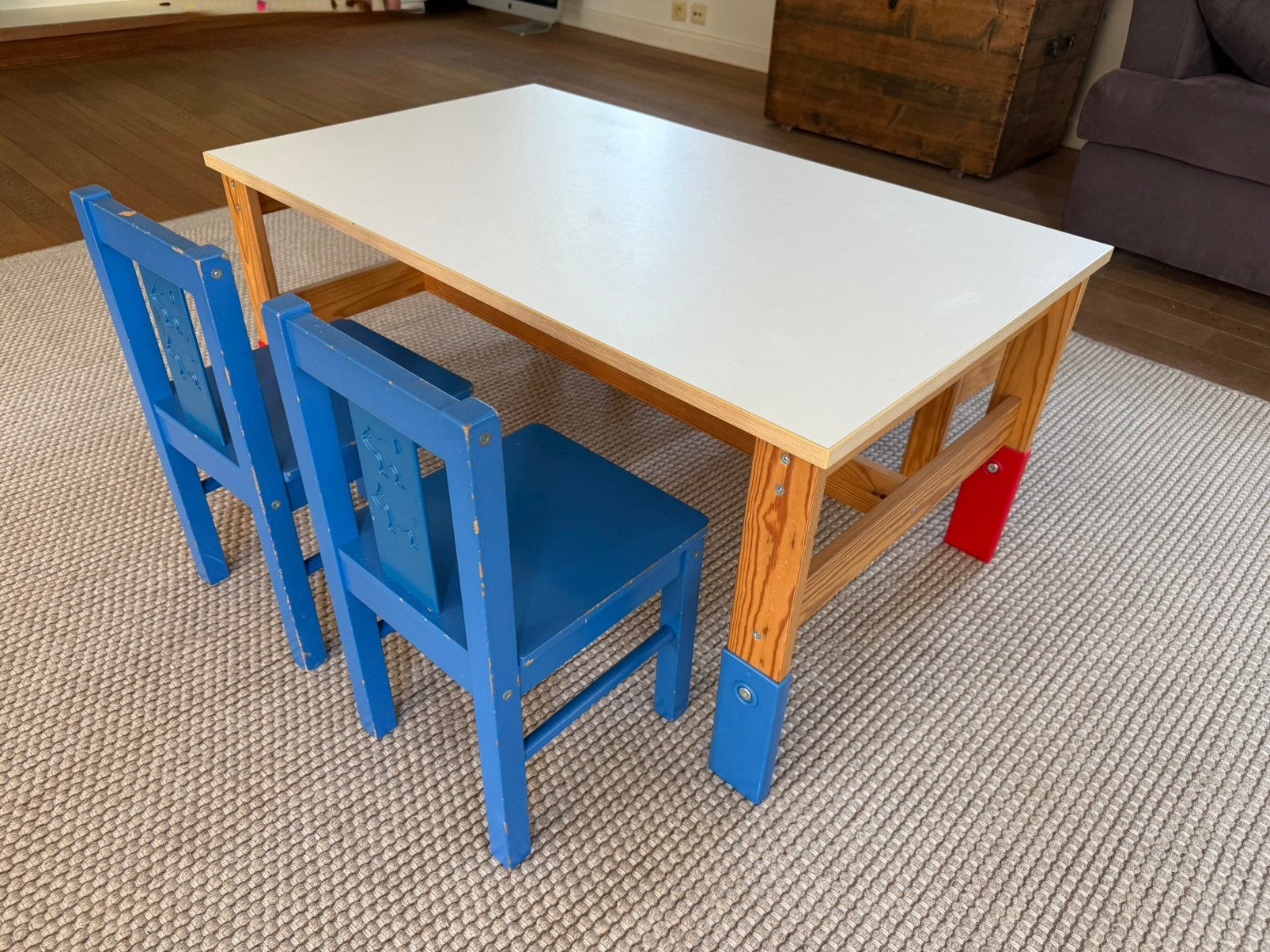 Kindertafel met 4 stoelen, Kinderen en Baby's, Ophalen, Gebruikt