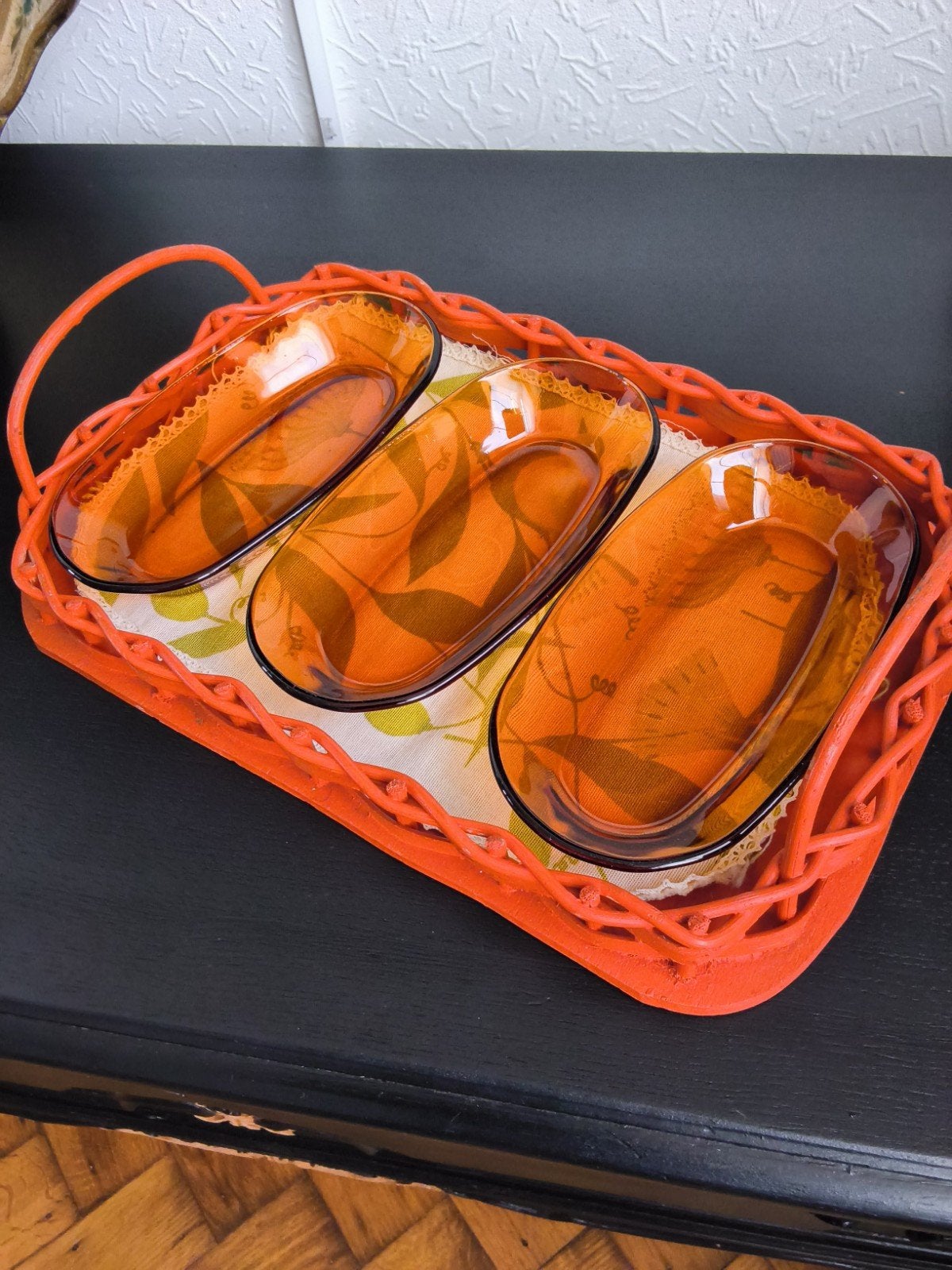 retro hapjesschaaltje oranje ! jaren 70, Ophalen, Huis en Inrichting