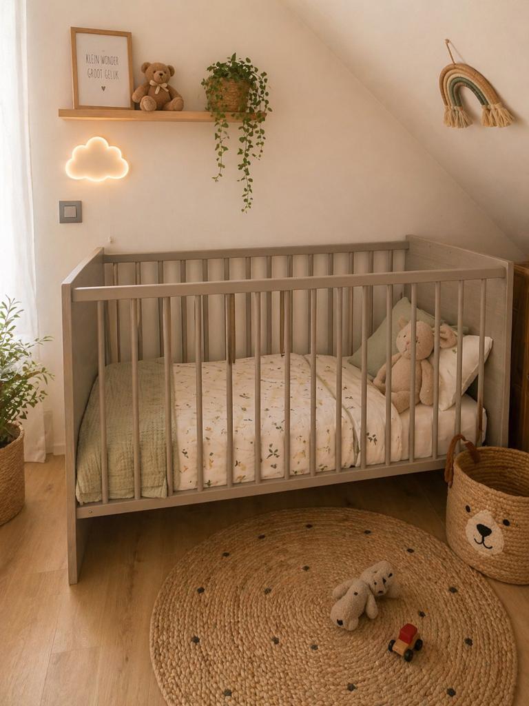 Babybedje met matras perfecte staat niet lang gebruikt., Kinderen en Baby's, Kinderkamer | Complete kinderkamers, Ophalen, Zo goed als nieuw