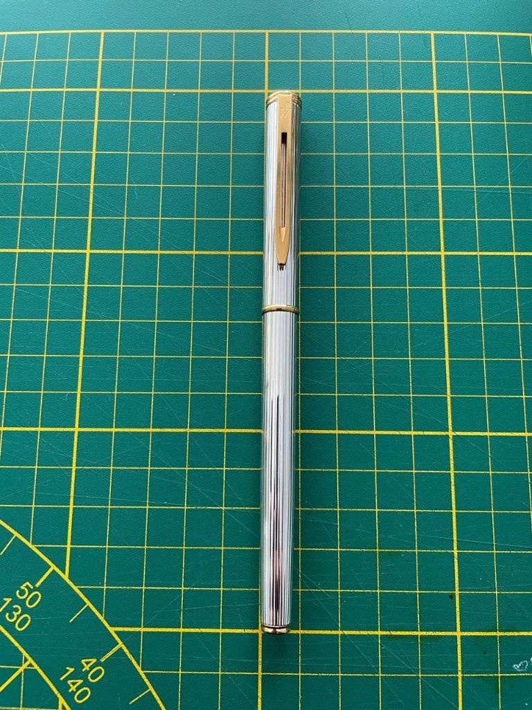 Waterman Executive Silver Plated 18k F Nib Fountain Pen, Ophalen of Verzenden, Waterman