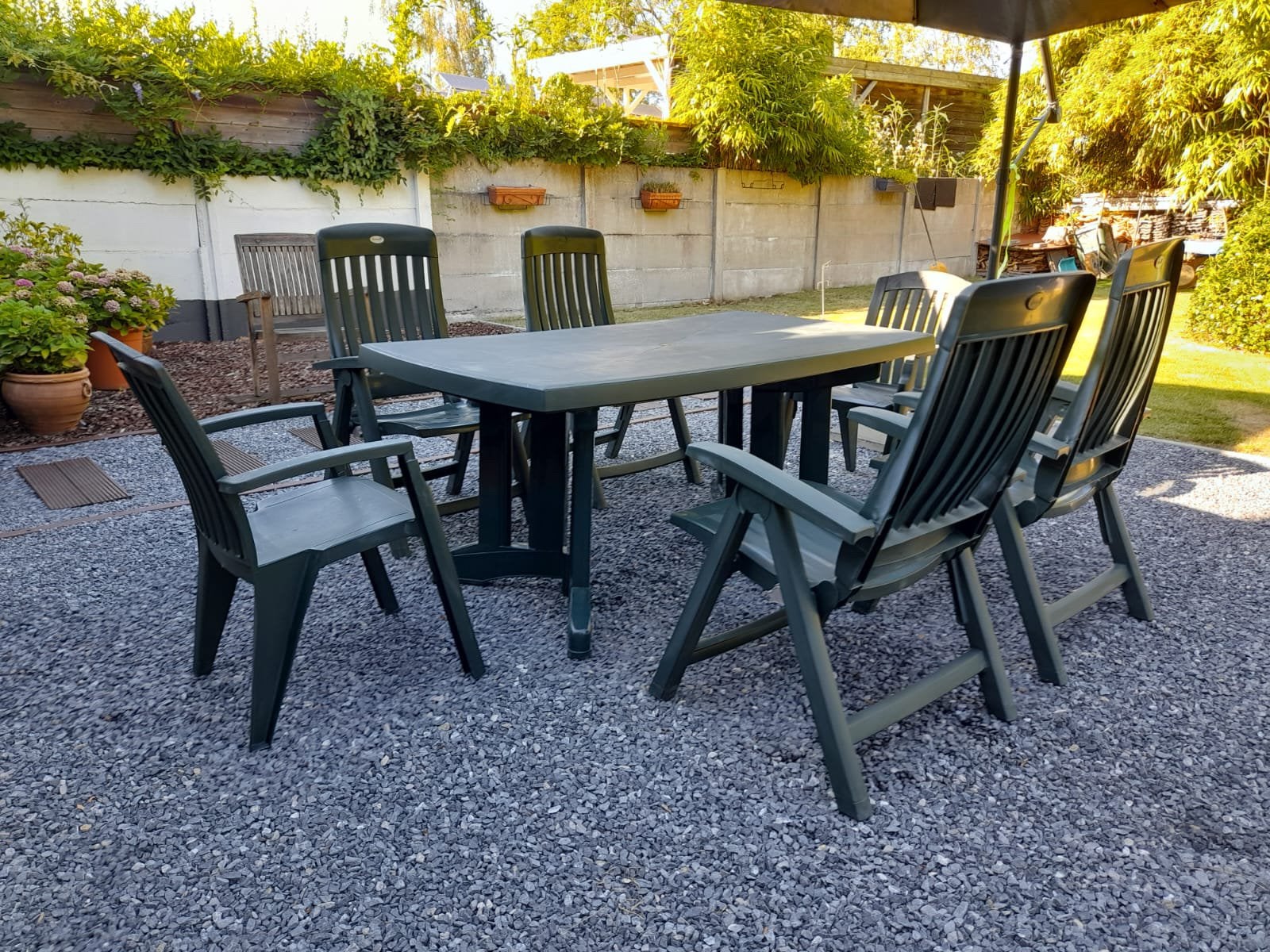 Tuintafel en stoelen hartman, Ophalen, Gebruikt, Tuinset