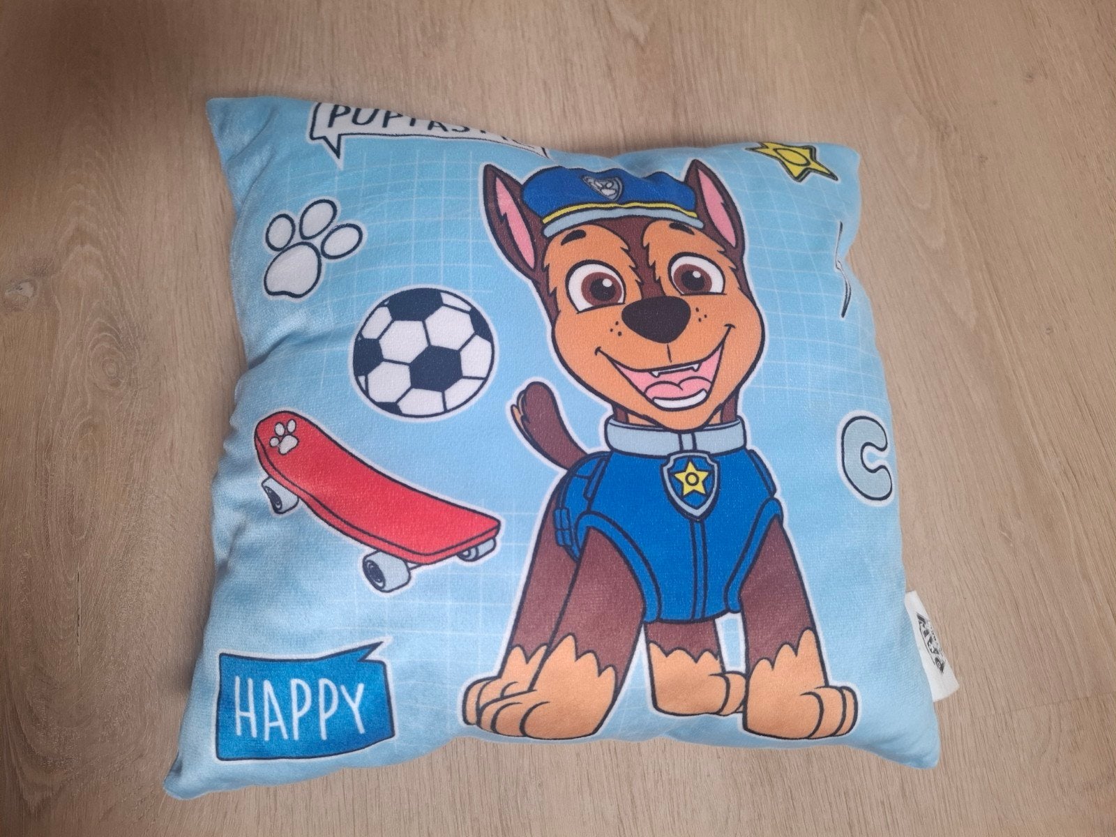 Kussen paw patrol, Ophalen