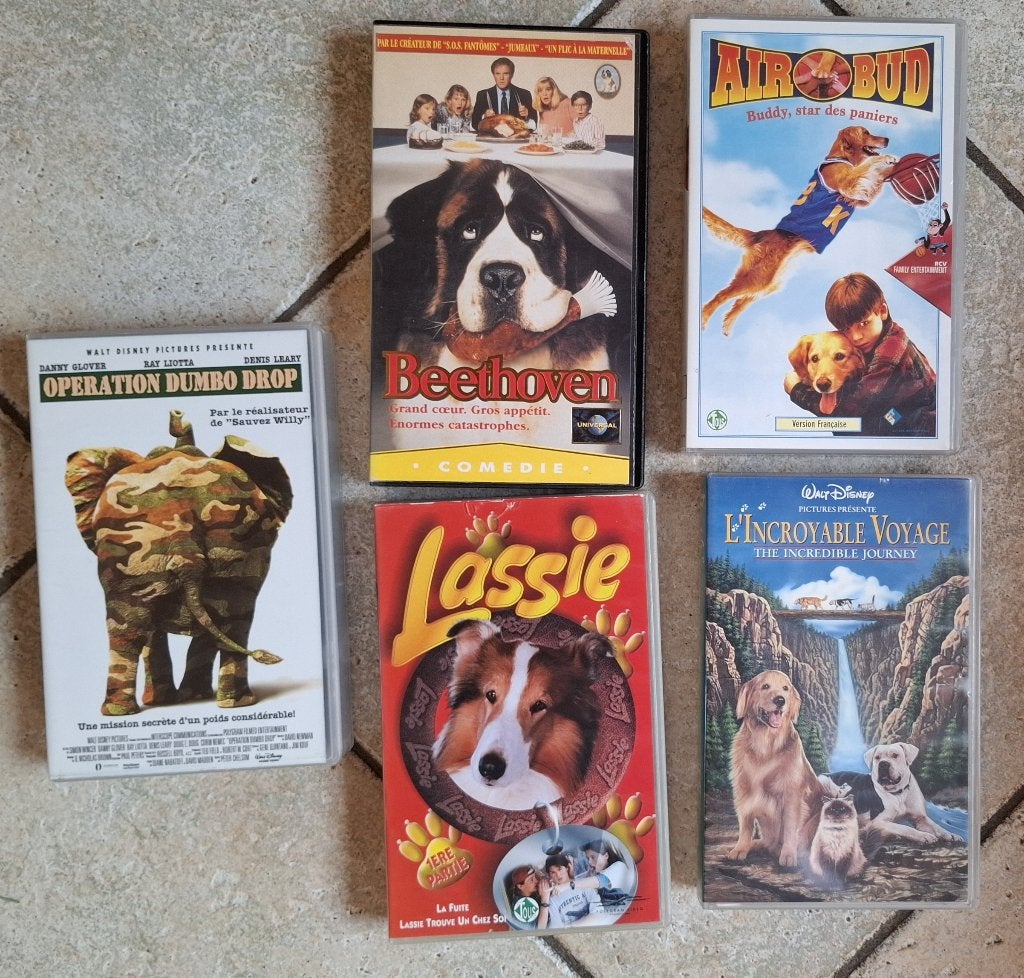 10 Lots de différentes K7 VHS ., Tous les âges, Français, Utilisé, VHS