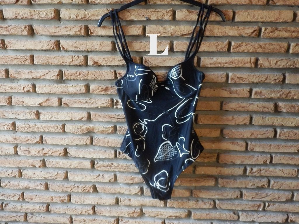 (73) - maillot femme t.40 noir argenté, Ophalen of Verzenden, Zo goed als nieuw, Zwart, Badpak