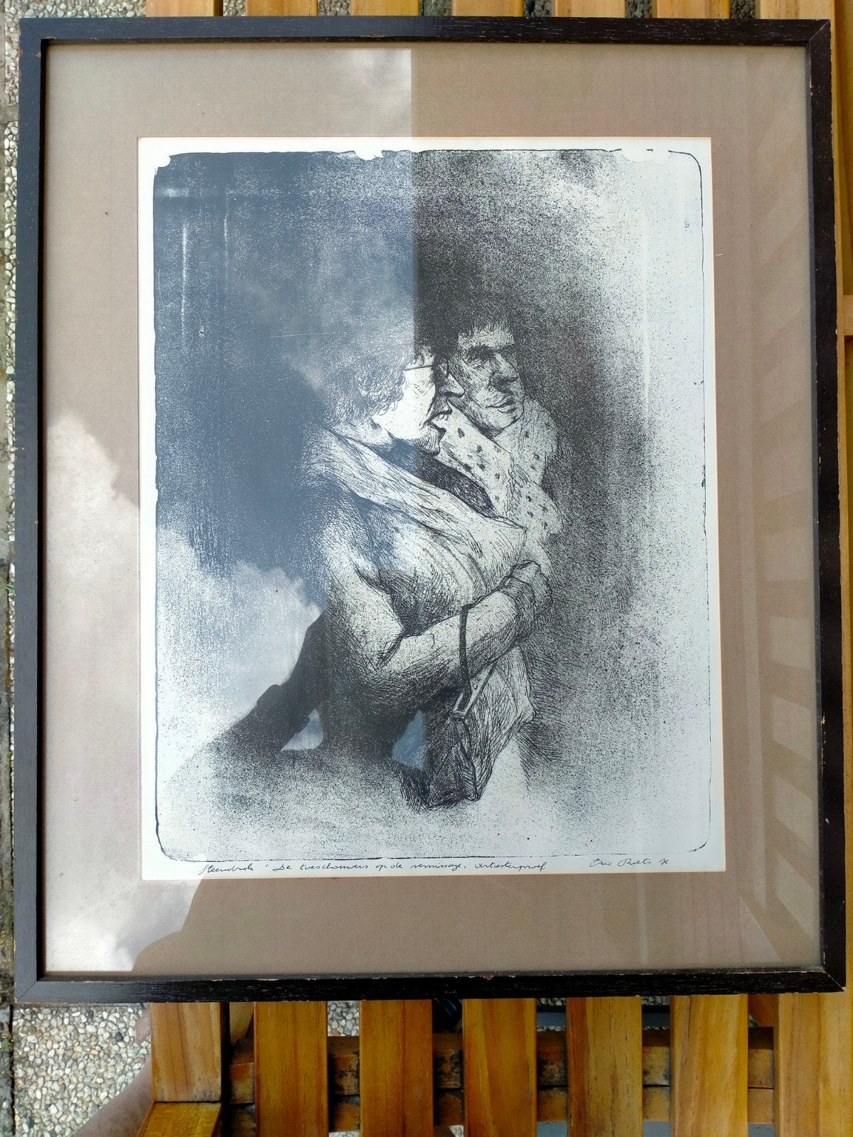 Steendruk Eric Roets, Antiek en Kunst, Kunst | Etsen en Gravures, Ophalen