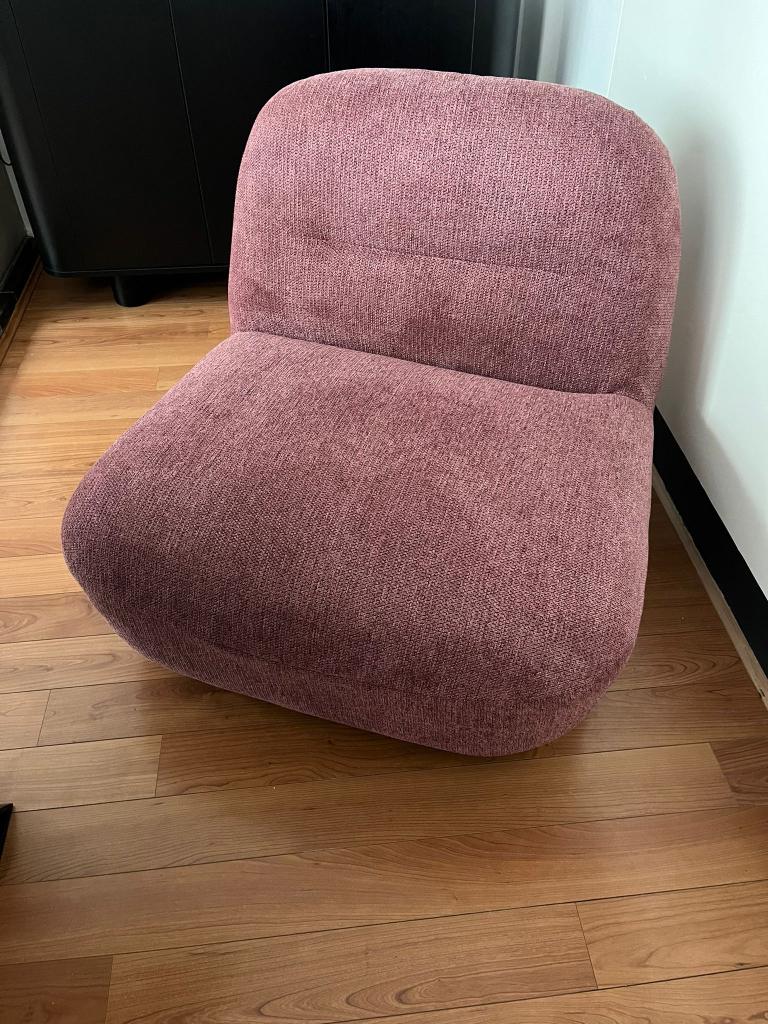 Fauteuil pivotant rose confortable, Enlèvement, Comme neuf
