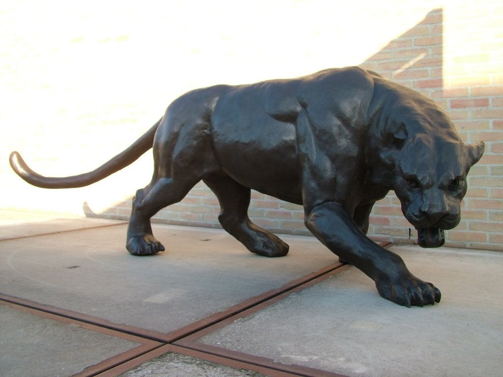BRONZEN EXCLUSIEVE PANTER 2,5 M LANG, RUIME KEUZE BRONZEN!!!, Ophalen of Verzenden, Nieuw, Overige materialen, Dierenbeeld