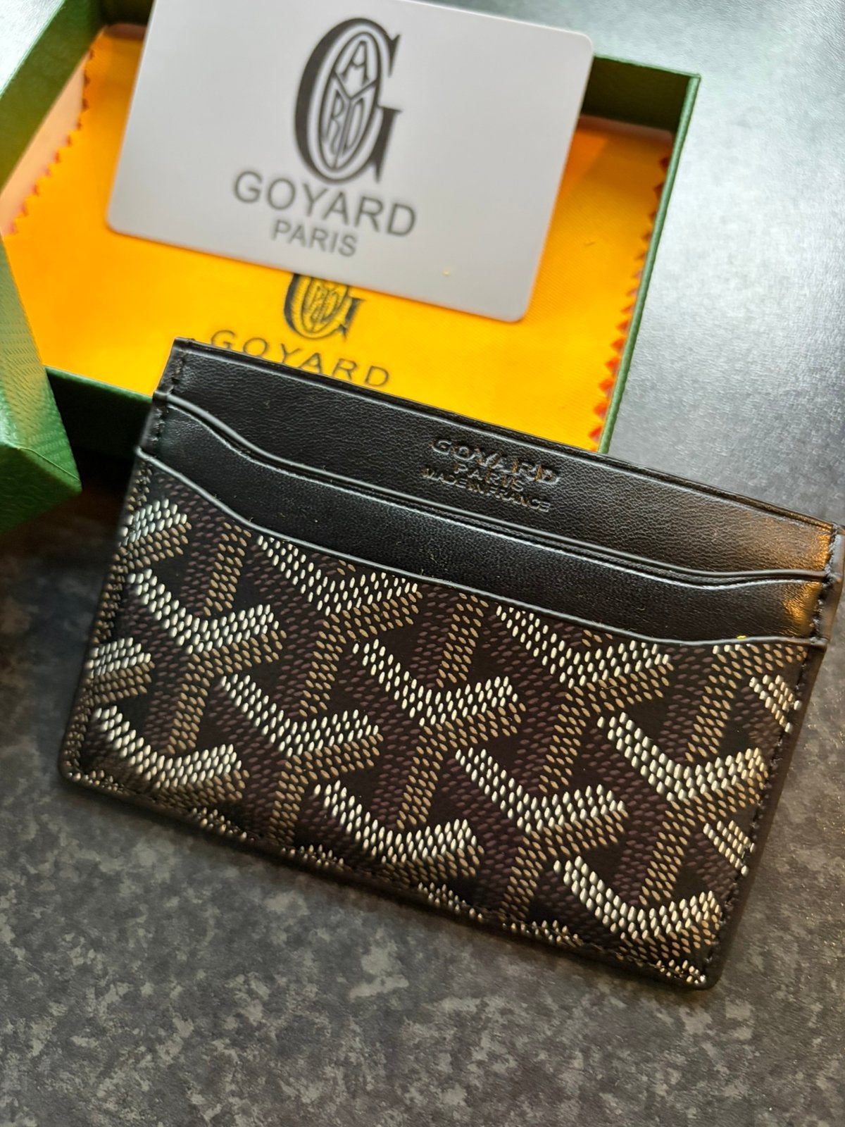 Goyard pasjeshouder inclusief doos en doekje, Handtassen en Accessoires, Portemonnees, Overige merken, Zwart, Nieuw, Ophalen of Verzenden