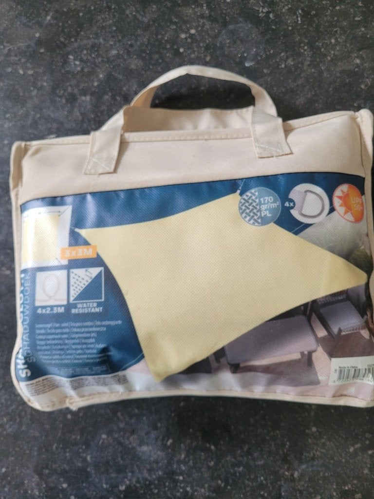 Vierkant waterresistent schaduwdoek 3m x3m, Ophalen, Nieuw