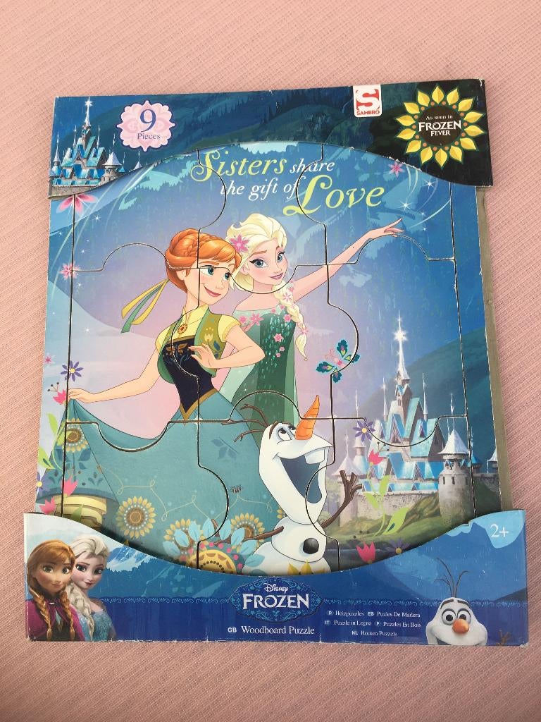 NIEUW : PUZZEL FROZEN  ( 9 STUKS ), Ophalen of Verzenden, Minder dan 10 stukjes, Nieuw