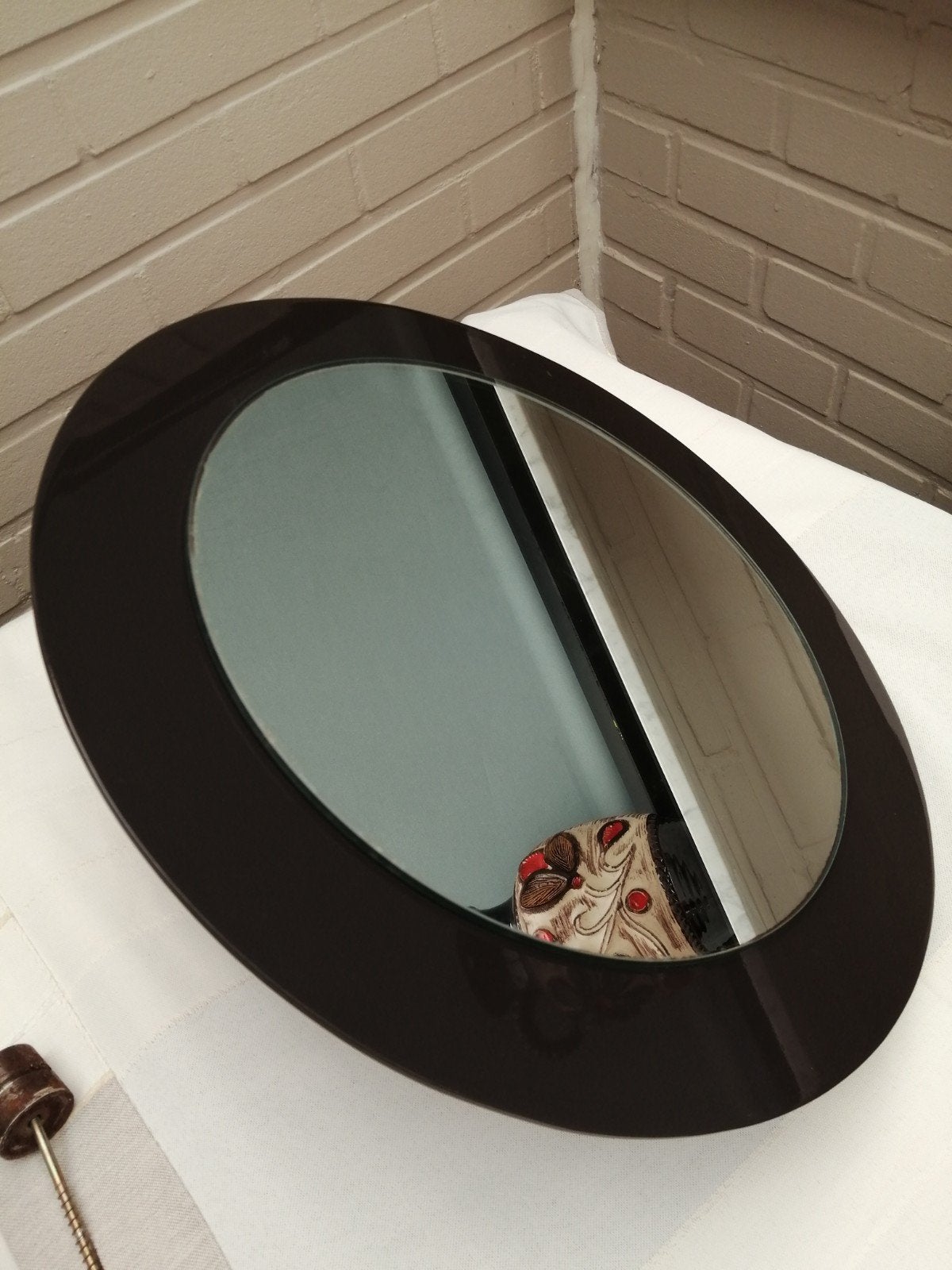 Miroir mural épais vintage des années 1970, Maison & Meubles, Accessoires pour la Maison | Miroirs, Enlèvement