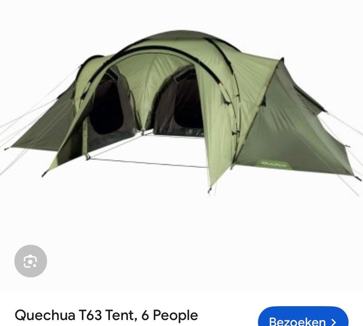 Tent 6 personen, Caravanes & Camping, Tentes, Enlèvement, Utilisé, Jusqu'à 6
