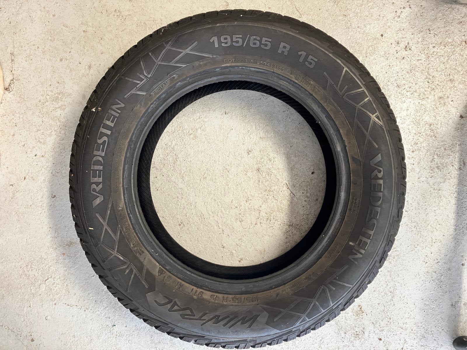 4 Vredestein winterbanden, Auto-onderdelen, Banden en Velgen, Ophalen, Gebruikt, 15 inch, Winterbanden