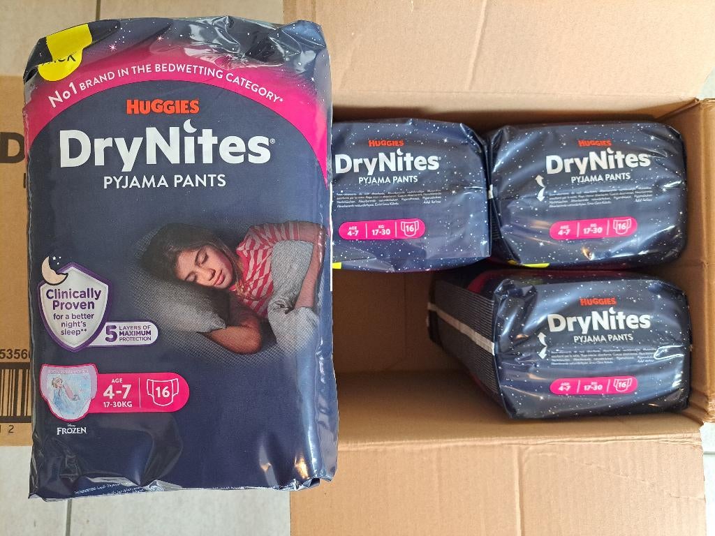 Huggies DryNites luierbroekjes meisjes 4-7j (17-30kg) - 64, Kinderen en Baby's, Badjes en Verzorging, Nieuw, Overige typen, Overige merken