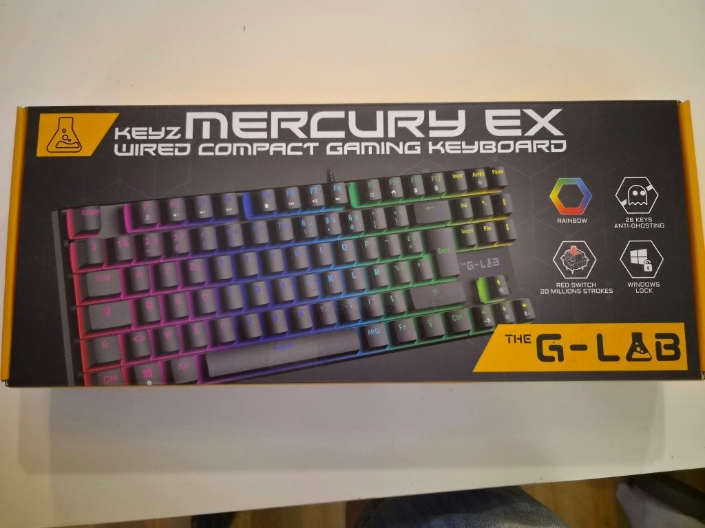 Clavier Mecanique G-Lab mercury ex, Informatique & Logiciels, Clavier gamer, Azerty, Comme neuf, Enlèvement